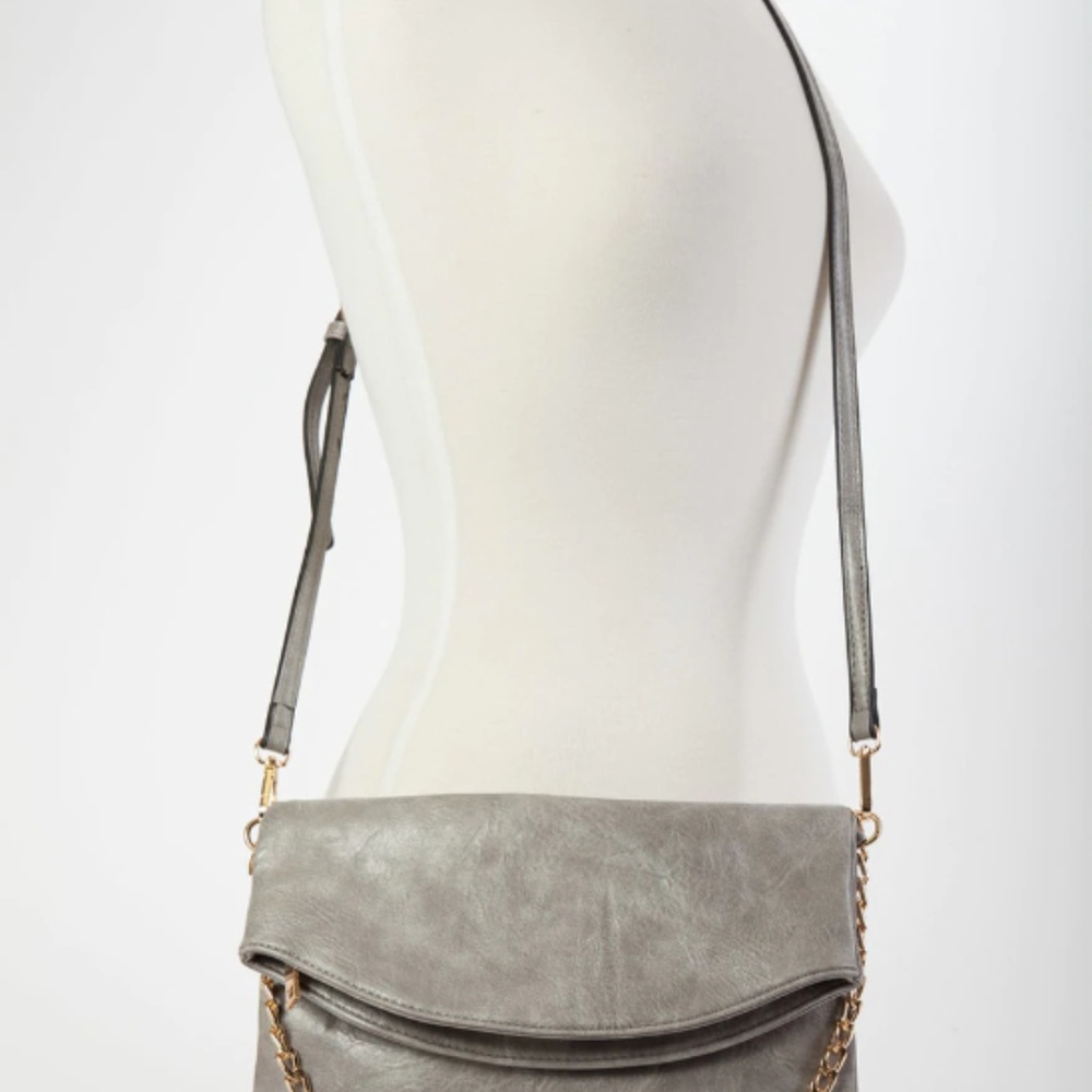 Monogrammable Flapover Crossbody with Chain